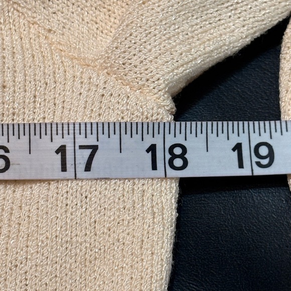 Vintage Chic Cream Cardigan with Gold Jewel Detailing made in USA size 4 - Picture 7 of 13